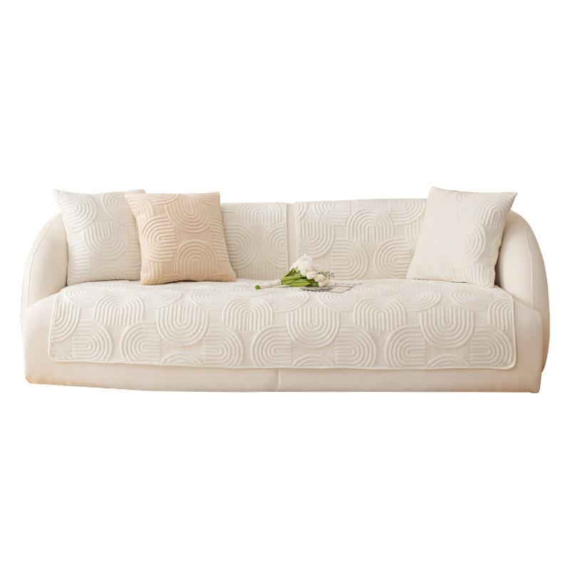 Nordic Ins Plush Sofa Cushion Home Living Room Sofa Cushion Thickened Non-Slip Cover Towel Dust Cover Winter Winter