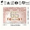 Large exquisite rose gold and diamond style 65th birthday backdrop, suitable for 65th birthday decoration