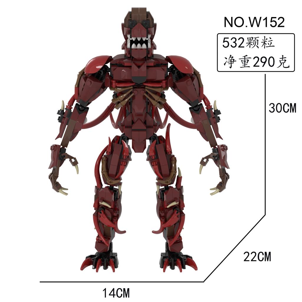 HOT TV Carnivorous Plant Giant Devil Demogorgon Vecan Model Buliding Blocks Bricks Construction Toy For Kids Birthday Gift MOC
