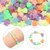 100pcs/Lot Heart/Star Shape Luminous Beads Loose Spacer Acrylic Beads For Jewelry Making DIY Charms Bracelet Necklace Accessorie