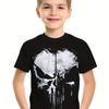 Kids Clothes Boys Tshirt Short Sleeve 3D Skull Print Children Summer Clothes Creative Stylish Streetwear Round Neck Girl Clothes