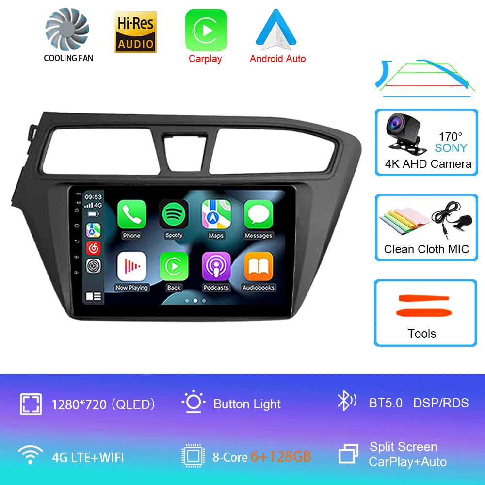 Android 14 WIFI+4G Car Radio For Hyundai I20 LHD 2015 2016 2017 2018 Stereo GPS Carplay Auto Multimedia Video Player 360 Camera