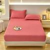 Solid Color Velvet Fitted Sheet Elastic Bedspread Mattress Protector Cover Soft Touch Bed Linen Winter Warm Flannel Fitted Sheet