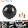 Real Carbon Fiber Universal Car Gear Shift Knob Shifter Lever Round Ball Shape No Number Style BX101579