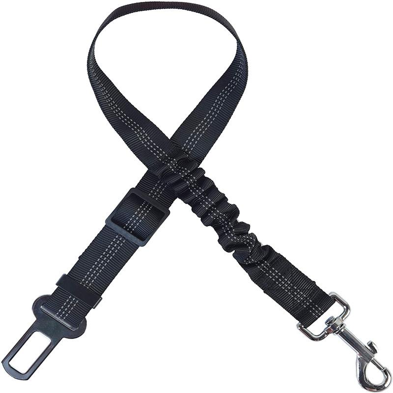 

Hot-selling pet car seat belt telescopic buffer elastic dog back seat night reflective traction rope