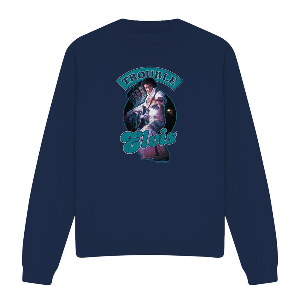 Elvis Presley Unisex Adult Total Trouble Sweatshirt