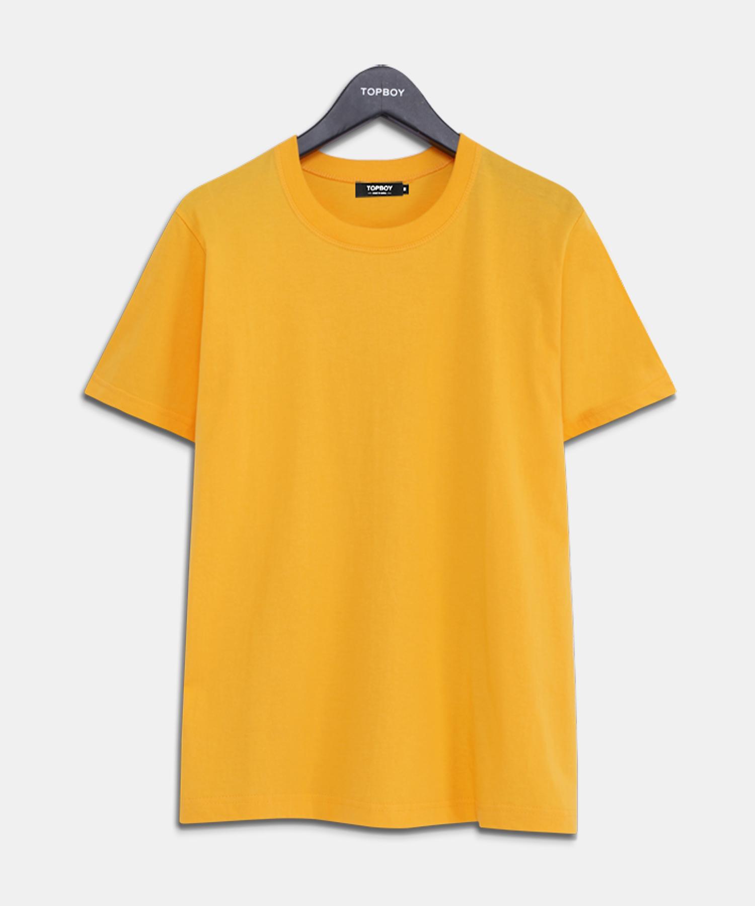 Top Boy Basic Standard Fit Combed Cotton 30-Count Short Sleeve T-Shirt Mustard Mustard/3Xl