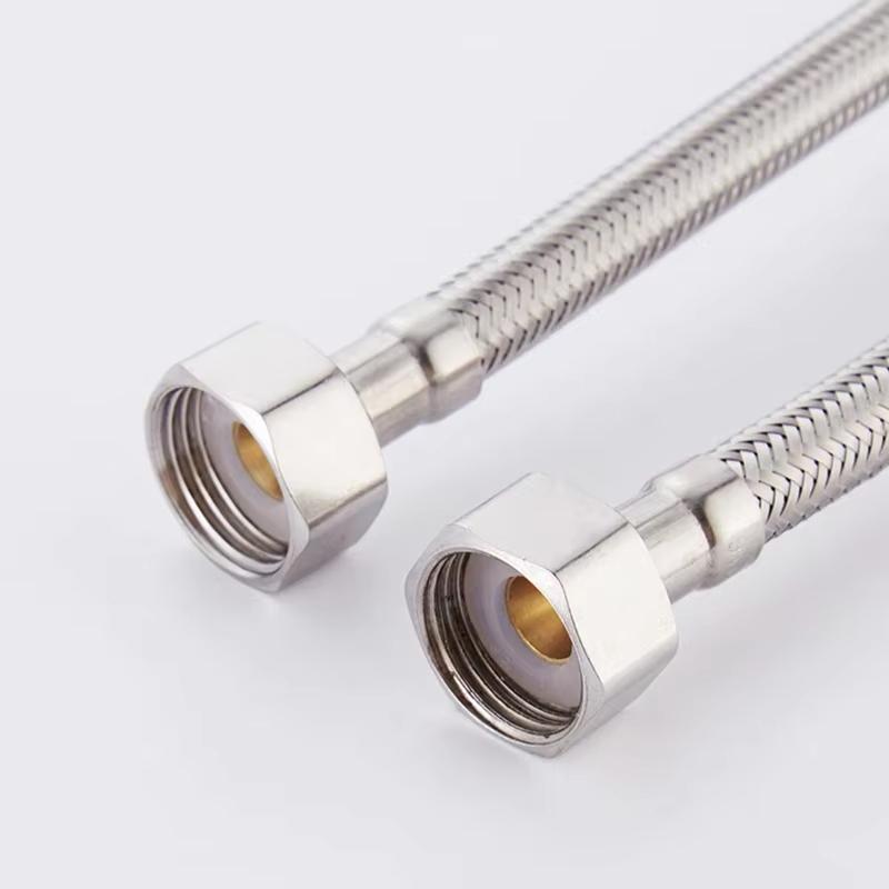 Bathroom Hose Stainless Steel Flexible Water Pipe Kitchen 2 Pieces/Set Hot and Cold Water Tap Water Supply Pipe Hose G 1/2 G 3/8