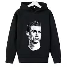 Spring Autumn Casual Children's Hoodie Sports Sweatshirt for Boys and Girls Ronaldo Printed 2-14 Years Fashion Kids Pullover Top