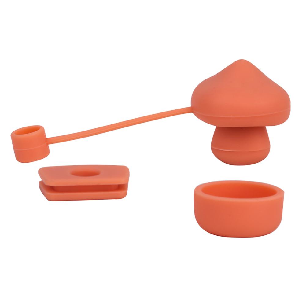 Silicone Spill Stopper Set Reusable Straw Cap Spill Stopper Cute Mushroom Anti Spill Stopper Set for Stanley Tumbler Accessories