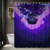 Batman & Harley Quinn Monochrome City Waterproof Shower Curtain, Superhero Bathroom Decor For Fans