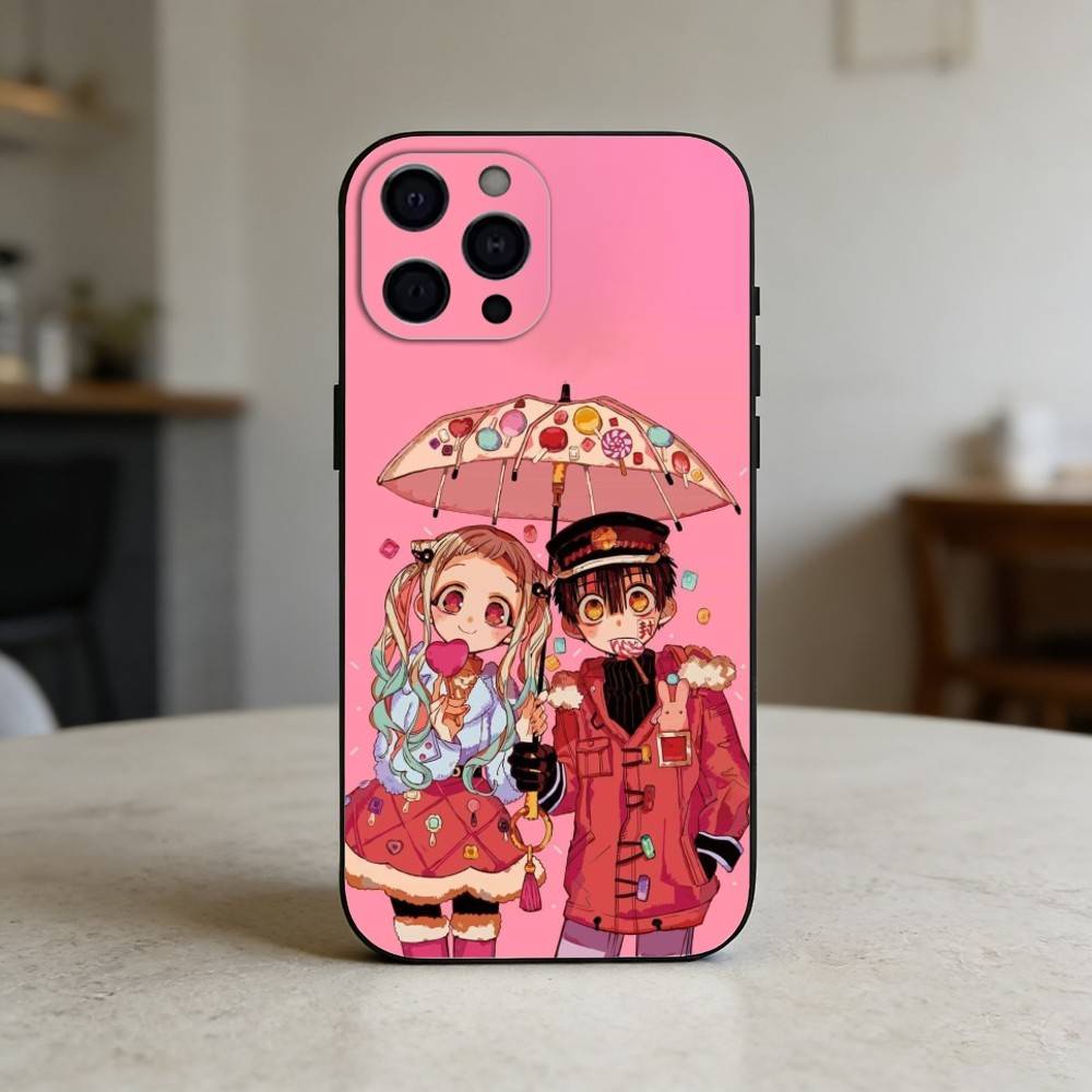 Чехол для телефона «Туалетный мальчик Ханако-кун» для iPhone 17,16,15,14,13,12,11 Plus,Pro Max,SE4 Мягкий силиконовый Черный чехол iPhone15pro