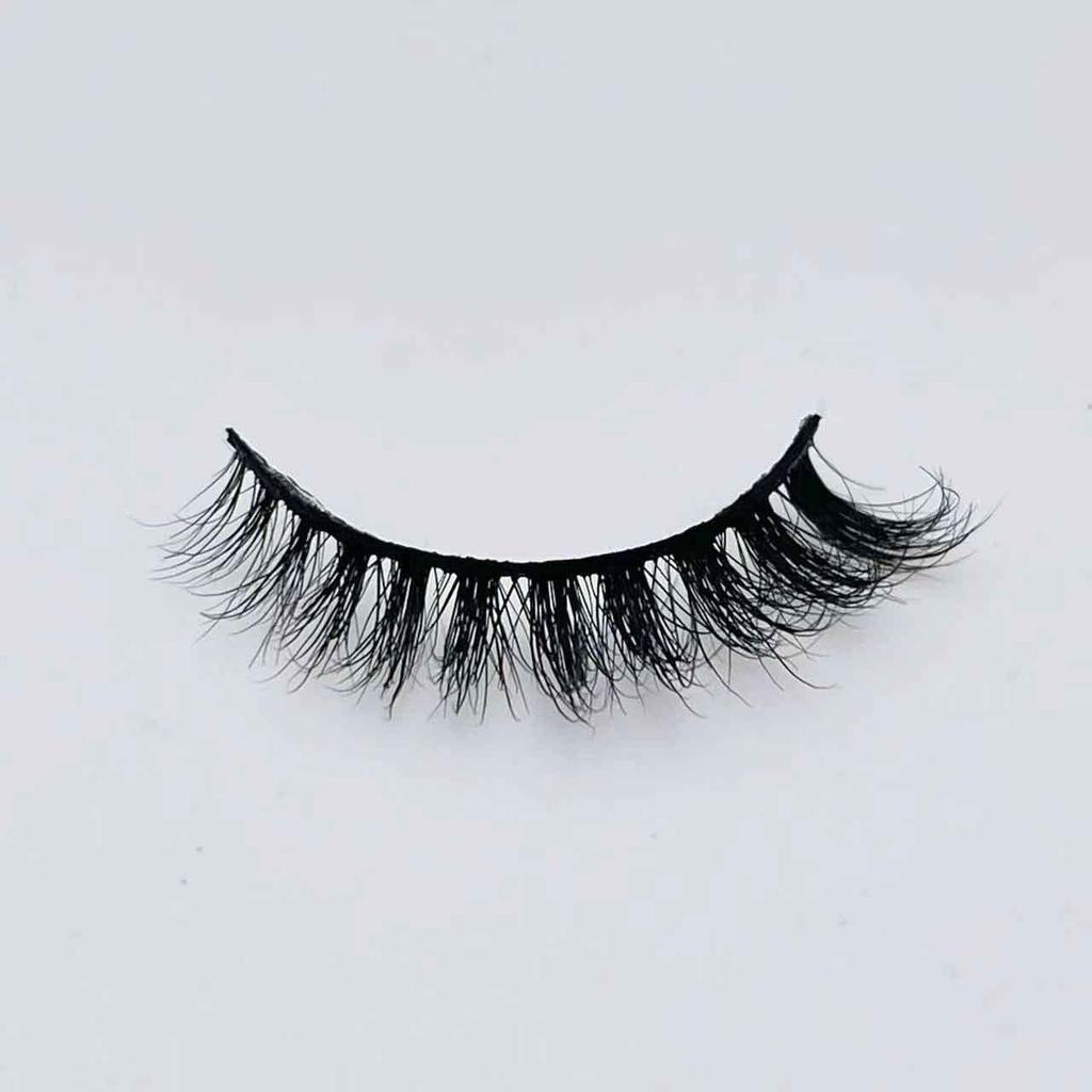 New Product 12mm Natural Mink Hair False Eyelashes European And American Eyelashes Hard Stem Short Eyelashes False Eyelashes