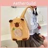 Stuffed Animal Capybara Schoolbags Backpack Spacious Storage Bag Gifts Kids