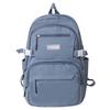 Schoolbag wholesale Korean version of casual large-capacity backpack, junior high school student schoolbag, solid color multi-layer Harajuku backpack 