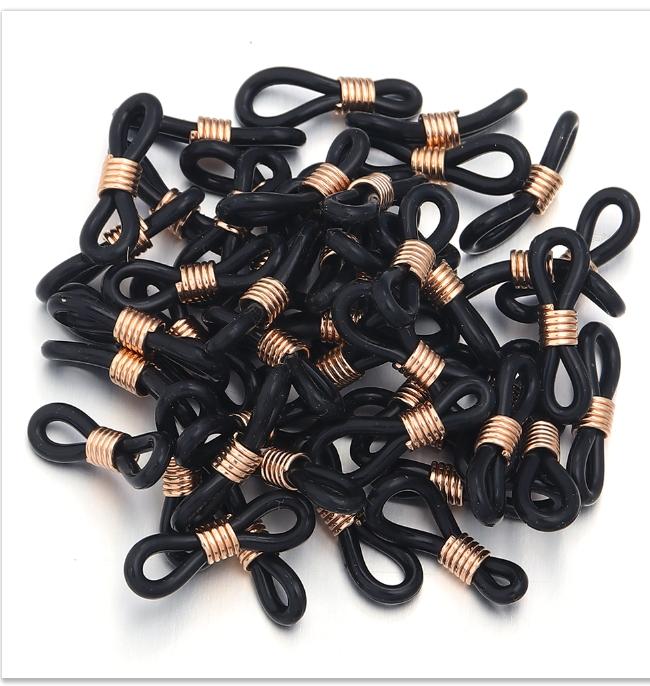 50pcs/Lot Eyeglass Chain Ends Eyeglasses Spectacles Chain Glasses Retainer Ends Rope Sunglasses Cord Holder Strap Loop Connector