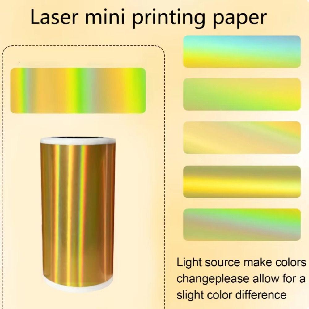 Glossy Thermal Printer Papers Vibrant Colors Self-adhesive Labels Journal Photo