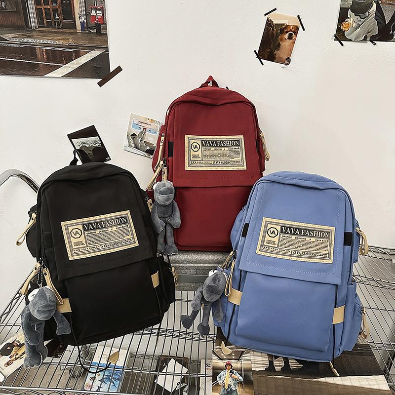 Korean version of large-capacity schoolbag female high school student computer travel backpack fashion leisure junior high school student backpack