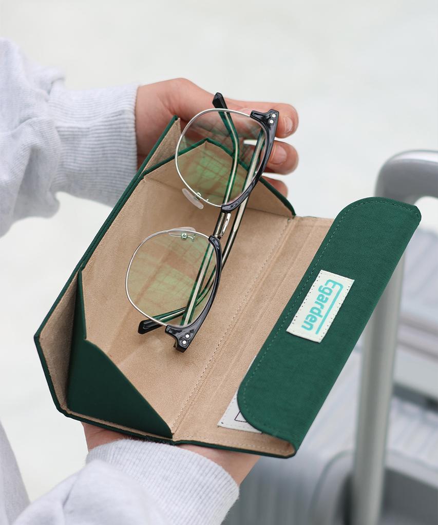Egadeun Traveler Eyewear Case Glasses Pouch - Green