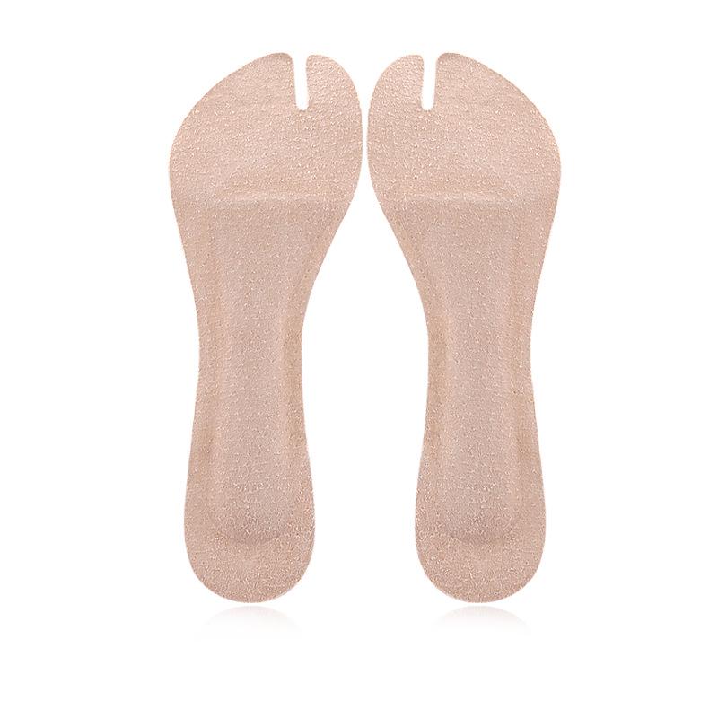 Soft Leather Flip-Flop Toe Post Pad: Anti-Slip, Shock-Absorbing Half-Size Cushion Large абрикосовый
