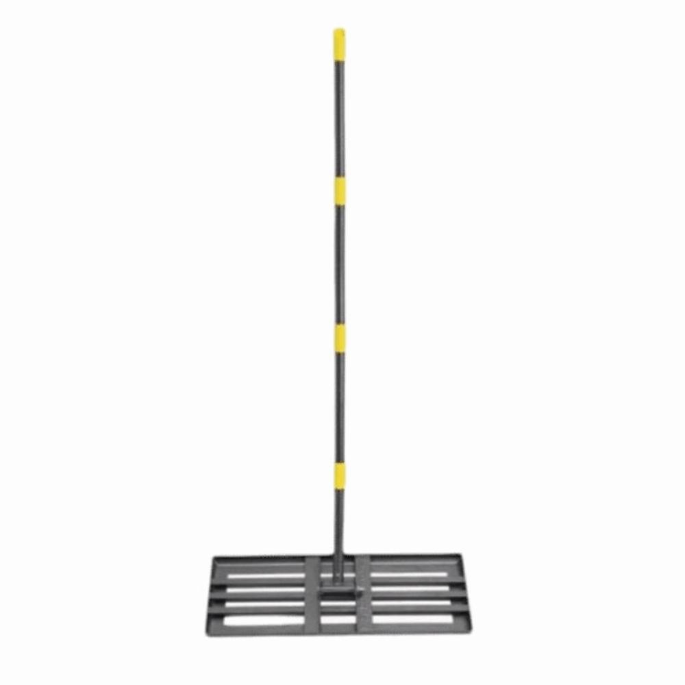 Stainless Steel Lawn Leveling Rake Heavy Duty Durable Construction Ground Leveler Non Flipping Adjustable Handle Soil Leveler