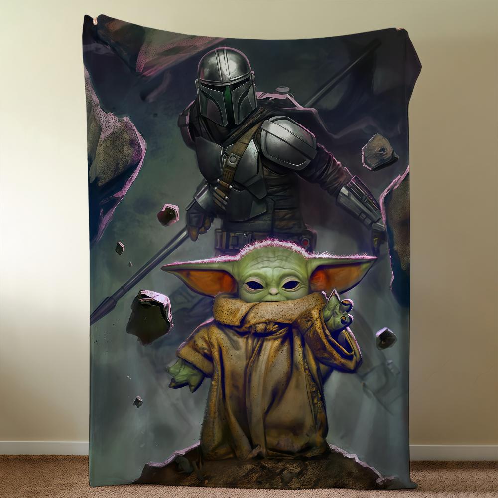 Blanket W-WARS-ES Throw Yoda S-STARS-ES Super Cosy Plush Living Room Sofa Couch Childish Birthday Gifts