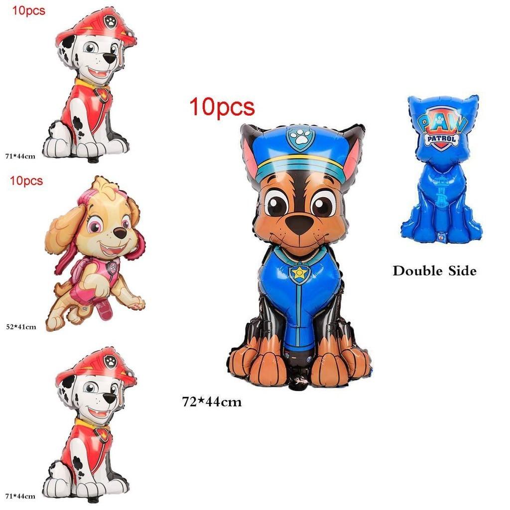 Färgstarkt tassballongset med Marshall Chase och Skye för minnesvärda födelsedagsfiranden