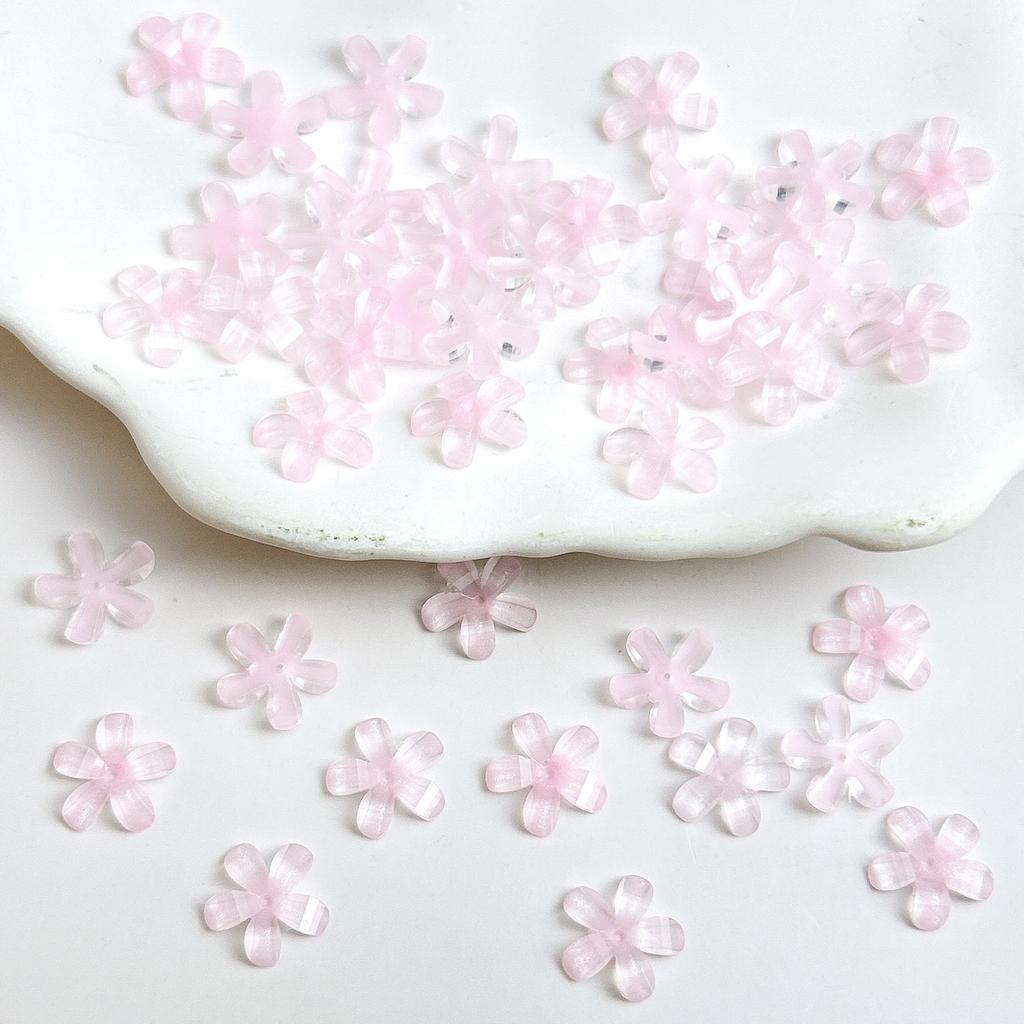 Summer New Flower Nail Art Rhinestones Ice Transparent Size 6mm 10mm Five-Petal Flower Resin Accessories Materials