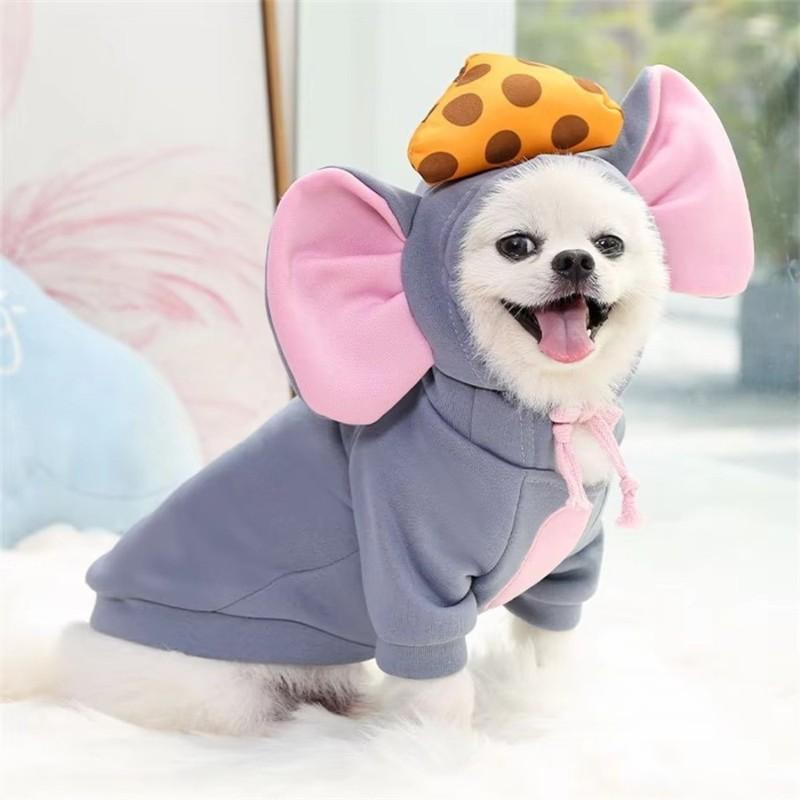 Modische Winter-Haustier-Cosplay-Kostüme Fleece Verdickt Hundekleidung Hoodies Niedlich Winddicht Haustierkleidung Katze