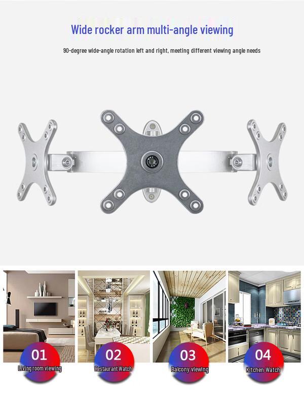 Adjustable LCD Monitor Desk Mount with Wireless Charging