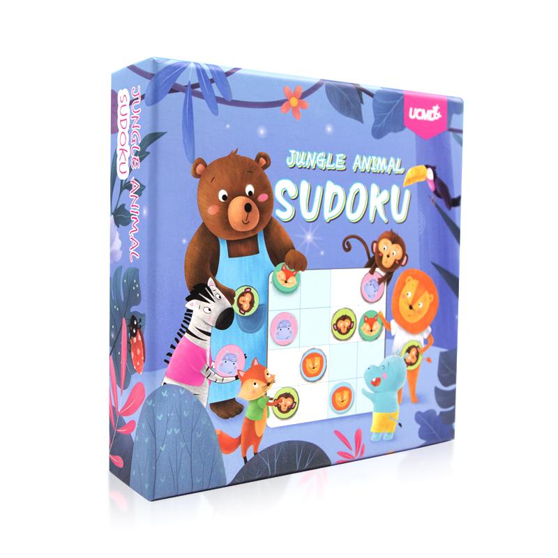Soft Magnetic Puzzle Jungle Anmimal Educational Math Toy Sudoku Game Kids Board Games Board Games for Family 50 синий