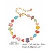 Vnox Luxury Irregular Colorful Zircon Chain Necklace Bracelet Earring for Women Minimalist Ladies Elegant Zircon Wedding Jewelry