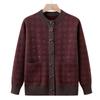 Middle-aged new high-end knitted sweater jacket female grandma autumn and winter sweater mother's autumn cardigan top
