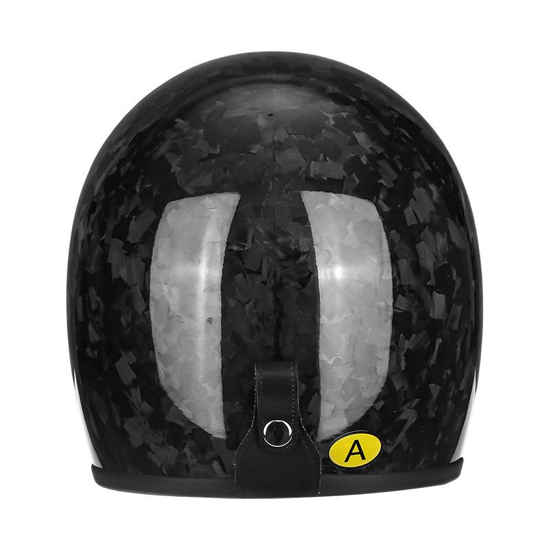 Fiberglass Retro Full Face Motorcycle Helmet with Pig Nose Design for Men and Women - Small Shell, Harley Cruiser Style.