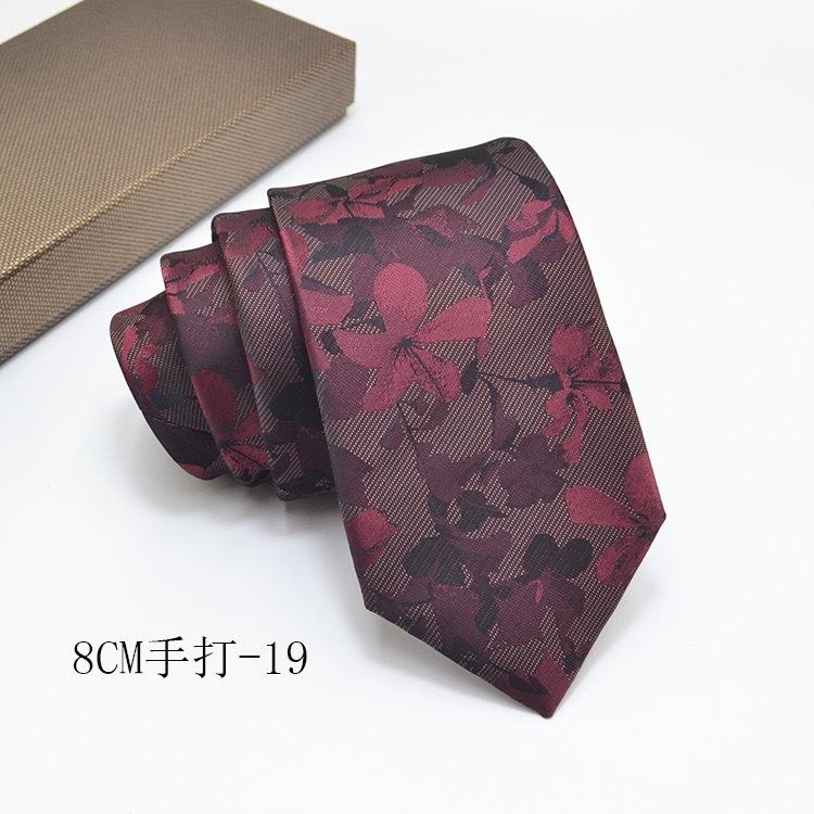 Formal Shirt Business Tie Wedding Banquet Men's Polyester Hand-tied Long Tie