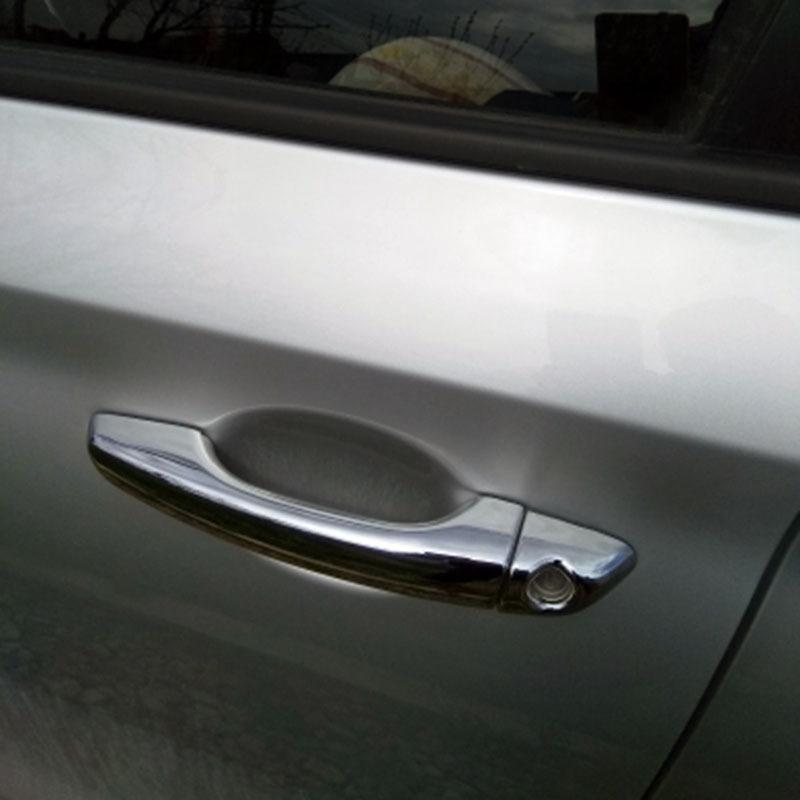 Door Handle Cover ABS Chrome for Hyundai Solaris 2 II Mk2 2017 2018   Car Accessories Imitation Carbon Fiber