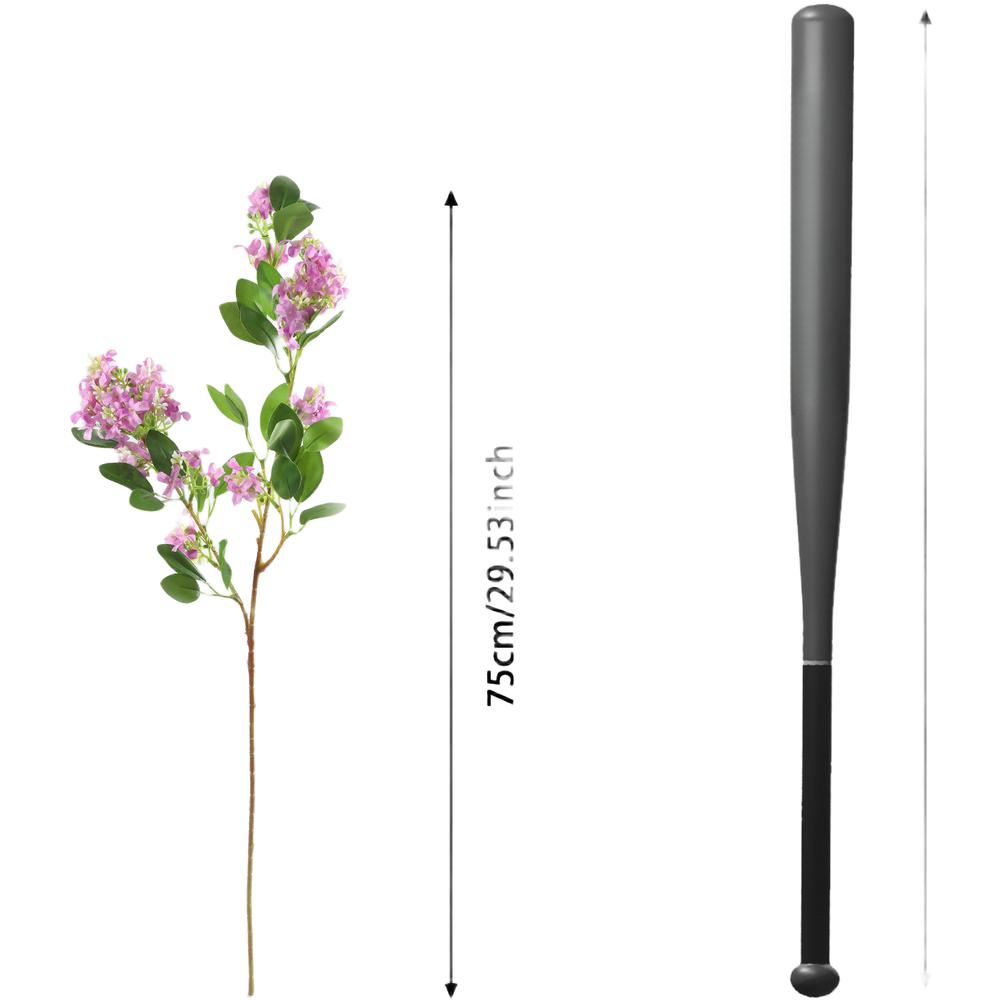 Single Stem Lilac Artificial Silk Flower for For Living Room Home Decor Office Desk TV Stand Floral Arrangement Photography Prop