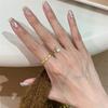Medieval Style Rising Zircon Ring Stacking Butt Point Diamond Brushed Ring Index Finger Ring