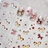Tomoni Retro Pink Jin Ma Hot Stamping Nail Stickers - Light Luxury Style.