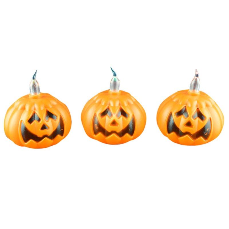1ks Mini halloweenská LED svíčka s nočním osvětlením na párty