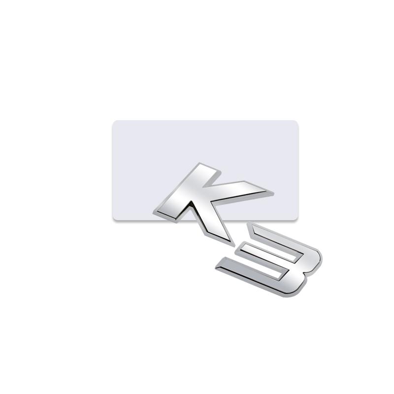 3D Black Chrome Silver Metal Logo Emblem Badge Decal Car Sticker for Kia K3 Car Accessories WR8