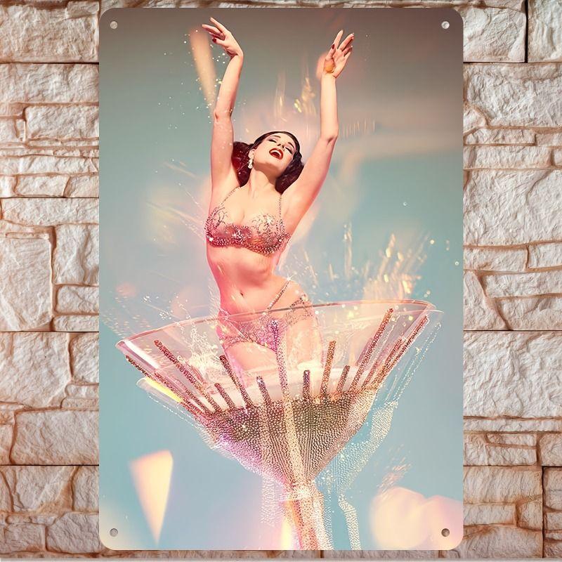

Female Image Theme Metal Tin Sign for Bar Garage Interior Decor