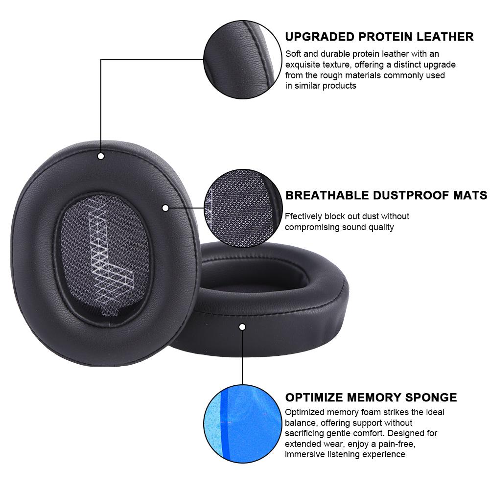 Náušníky Měkké ušní polštářky s izolací hluku pro sluchátka JBL LIVE500BT (Šedá)