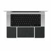 ClearView Palm Rest and Touchpad Skin for MacBook Pro 16 (M4 2024/M3 2023), Scratch-Resistant, Made In Japan [Black/Random Lines, Metallic Finish]