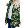 Women's Fashionable And Casual Christmas Printed Mid Length Cardigan Long Sleeved Jacket