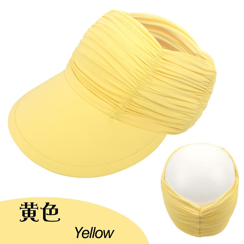 Women'S Sun Hat Women'S Uv Protection Ice-Feeling Material Large Brim Outdoor Sports Empty Top Hat