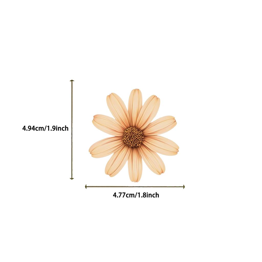 50Pcs Transparent Cartoon Floral Stickers - Waterproof PET Flower Decor for Journals, Guitars & Notebooks