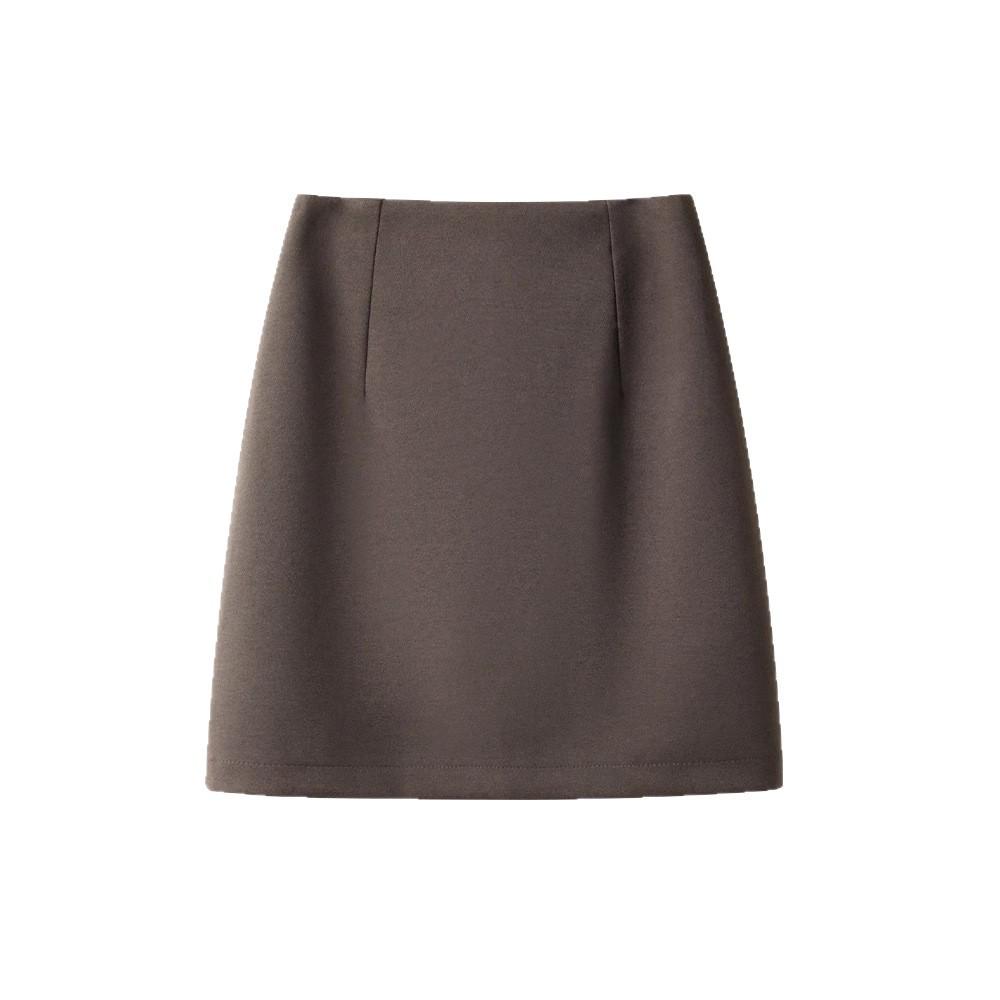 2025 New Women's High Waist Wool A-line Pencil Skirt – Versatile, Slimming, Short Autumn/Winter Skirt