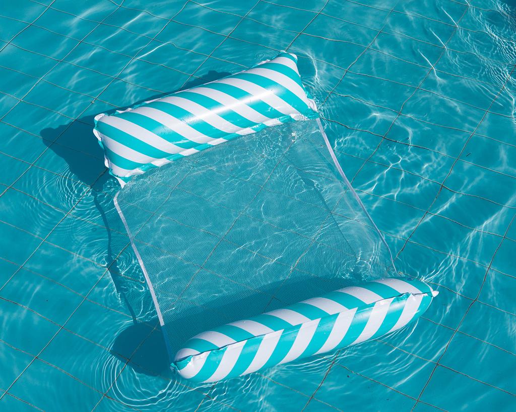 New Inflatable Floating Row Outdoor Foldable Backrest Clip Net Floating Bed Water Inflatable Supplies Deck Chair Floating Bed