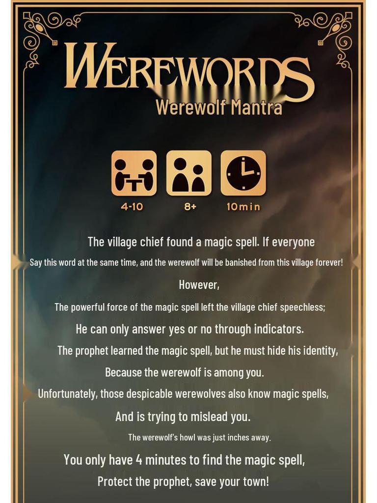 Werewords: Multiplayer Wahrheitsspiel Tischspiel